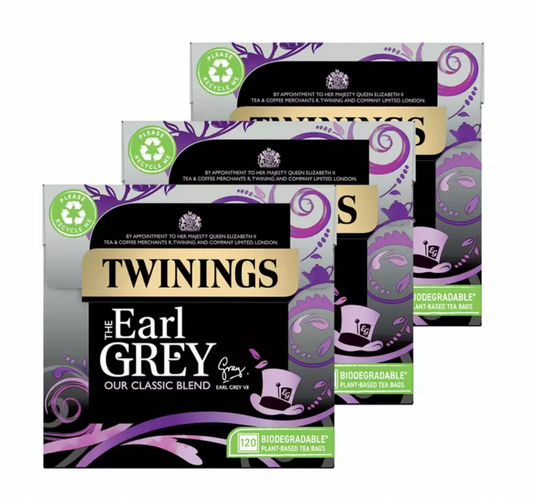 Twinings Earl Grey Tea Bags, 3 x 120 Pack: Timeless Elegance in Every Sip