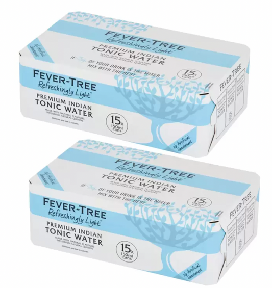Fever-Tree Refreshingly Light Premium Indian Tonic Water, 30 x 150ml: Elevate Your G&T with Crisp Perfection