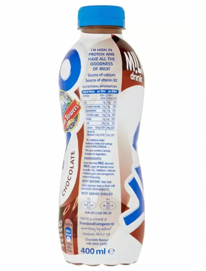 Yazoo Chocolate Milkshake, 10 x 400ml: Creamy Indulgence in Every Sip