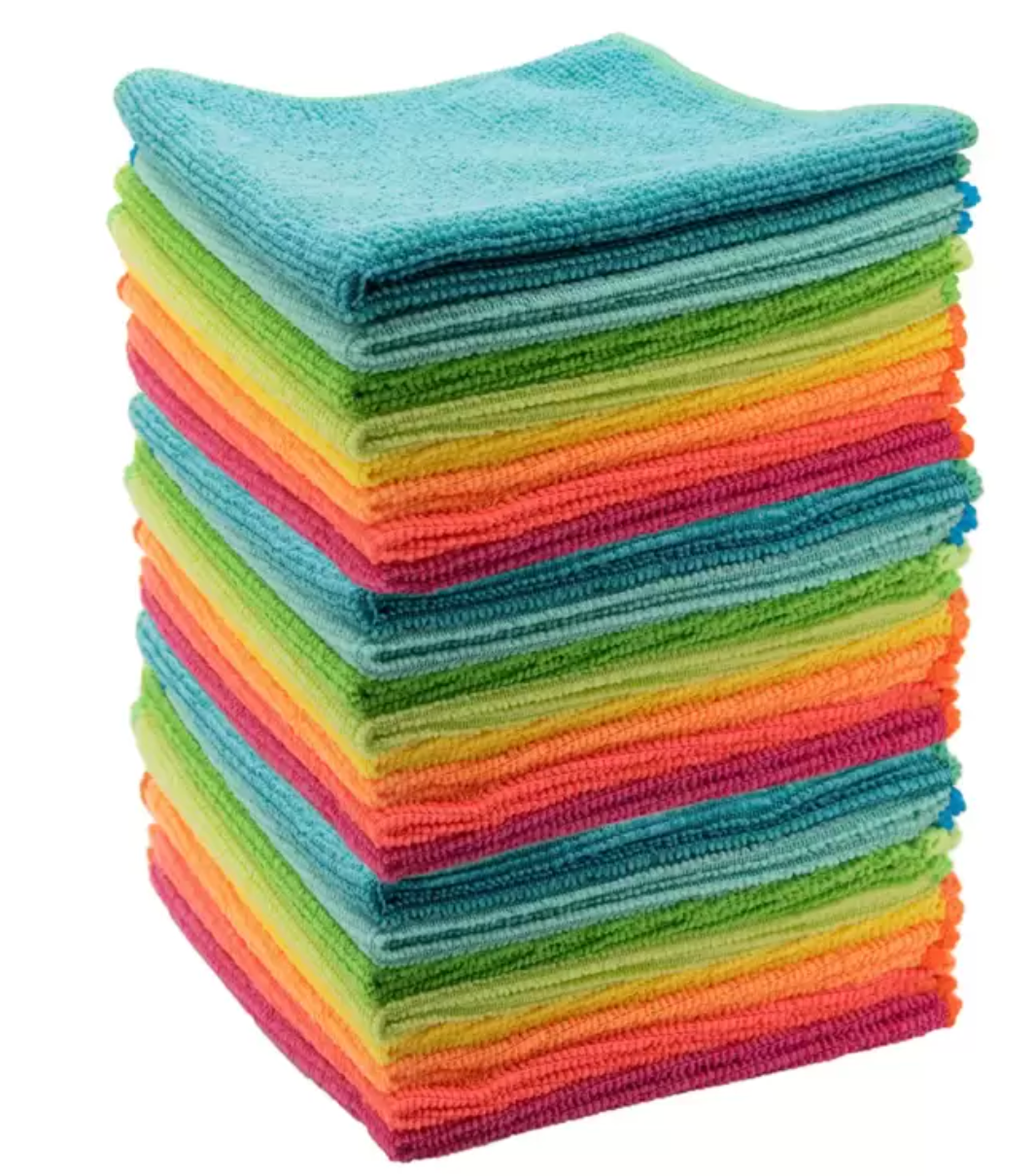 Spontex Microfibre Cloths, 24 Pack: Premium Cleaning Essentials for Every Task