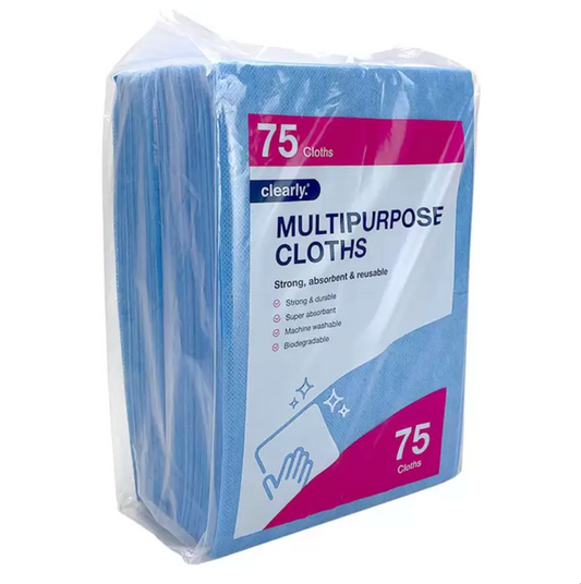 Clearly Multipurpose Cloths - 75 Pack: Your Essential Cleaning Companions