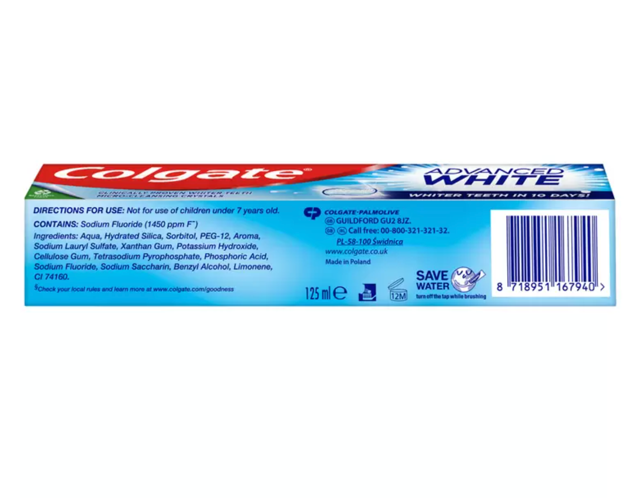 Colgate Advanced White Toothpaste - 6 x 125ml: Unveil a Brighter Smile Every Day