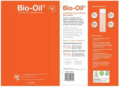 Bio-Oil Skincare Duo - 2 x 200ml Bottles for Transformative Skin Nourishment