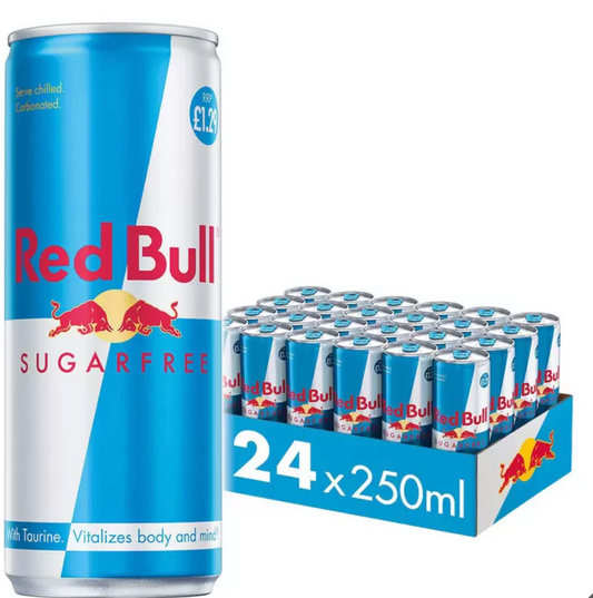 Red Bull Sugar Free PM £1.29 - 24 x 250ml: Affordable Energy Boost with Zero Compromise on Taste