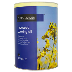 Chef's Larder Rapeseed Cooking Oil, 20 Litres