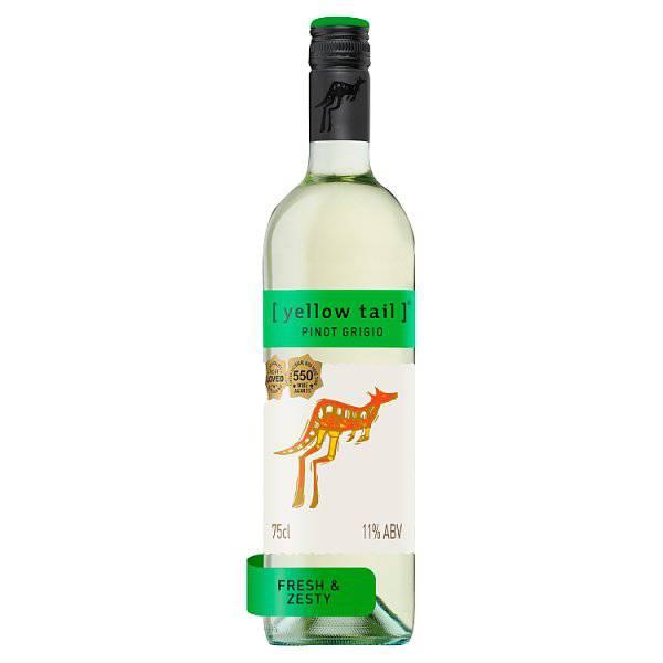Yellow Tail Pinot Grigio White Wine 750ml (Pack of 6) - Bulkbuydirect