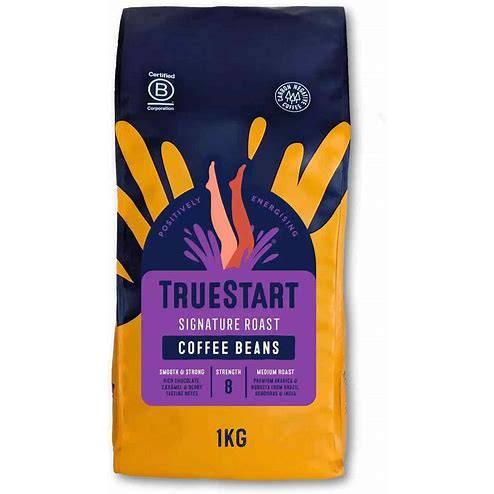 TrueStart Signature Roast Coffee Beans 1kg - Bulkbuydirect