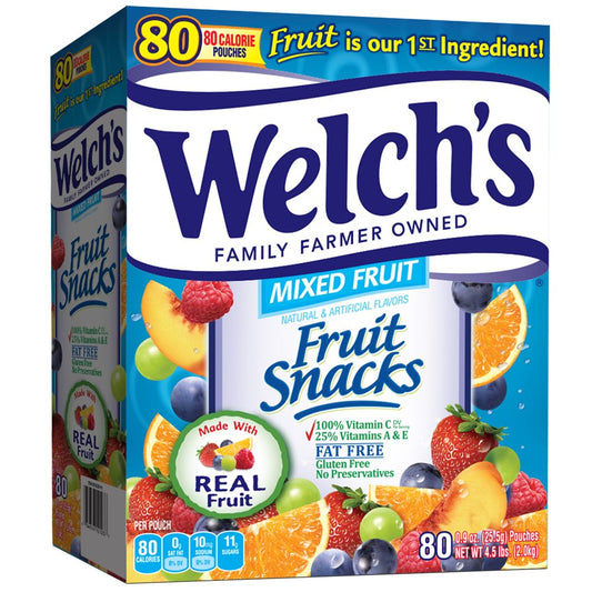 Welch's Mixed Fruit Snacks 80 pouches: A Burst of Real Fruit Goodness