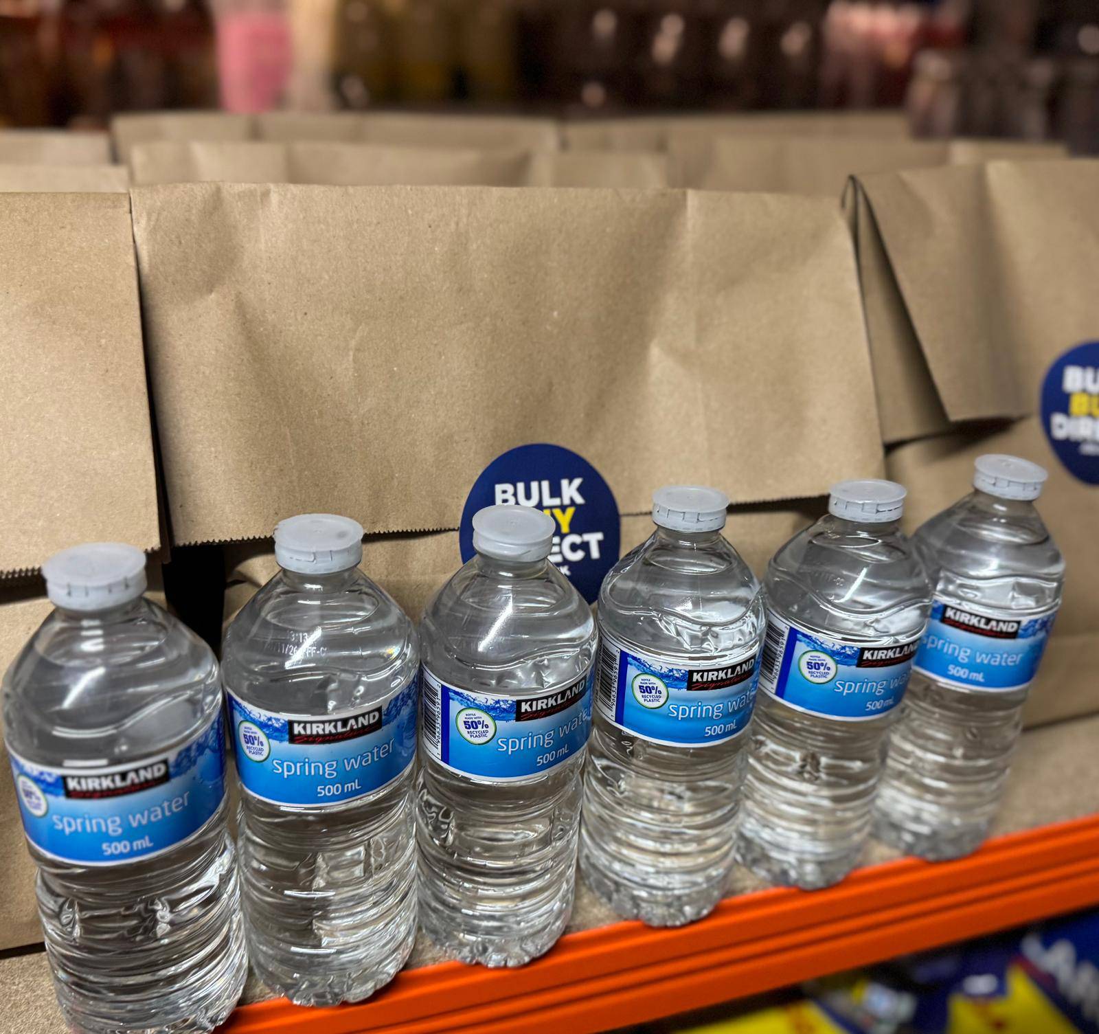 RE-PACKAGED Kirkland Spring water 6 x 500ml - Bulkbuydirect