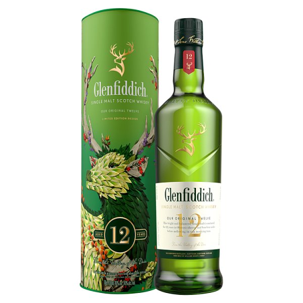 Glenfiddich 12 Year Old Single Malt Scotch Whisky 70cl (Pack of 6)