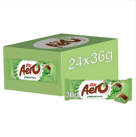 Aero Bubbly Peppermint Chocolate Bar 36g (case of 24 bars) - Bulkbuydirect