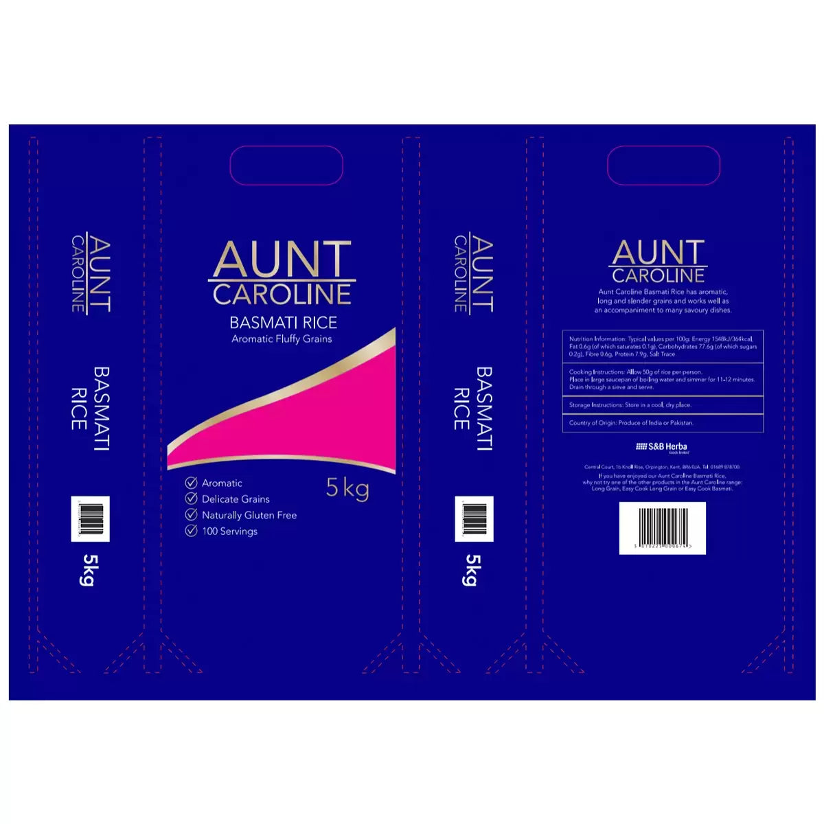 Aunt Caroline Basmati Rice, 5kg - Bulkbuydirect