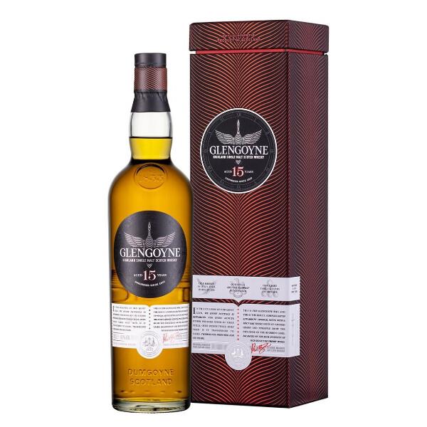 Glengoyne 15 Year Old Highland Single Malt Scotch Whisky (Pack of 1)