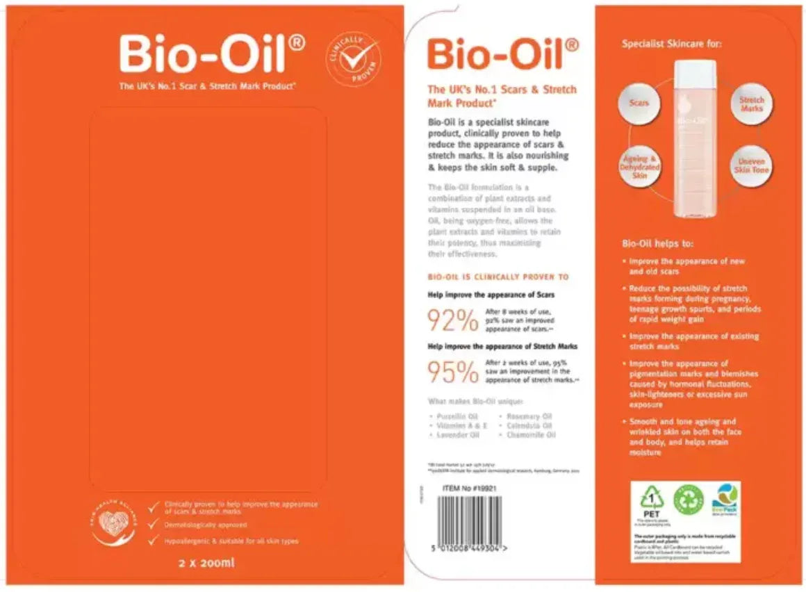 Bio-Oil Skincare Duo - 2 x 200ml Bottles for Transformative Skin Nourishment - Bulkbuydirect