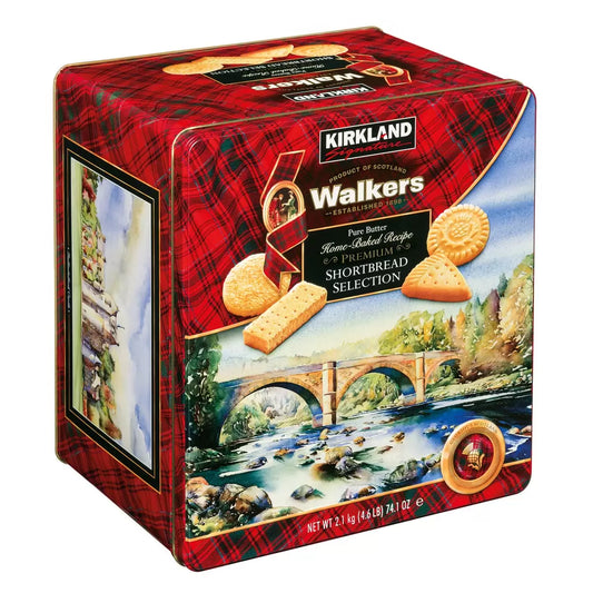 Kirkland Signature Walkers Premium Shortbread Selection, 2.1kg Tin - Bulkbuydirect