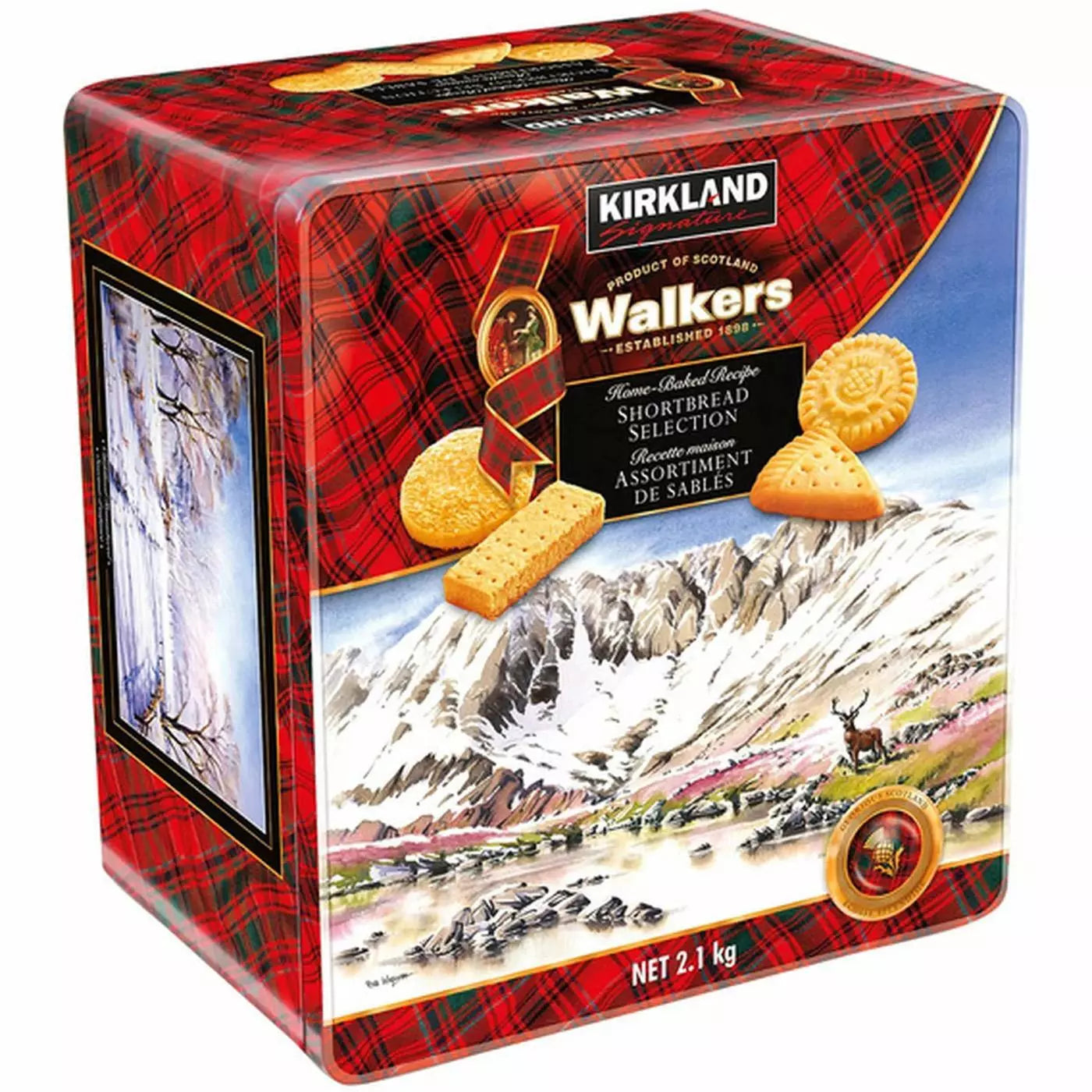 Kirkland Signature Walkers Premium Shortbread Selection, 2.1kg Tin - Bulkbuydirect
