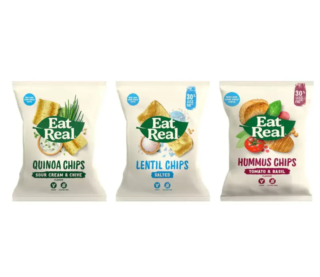 Eat Real Variety Box, 21 Pack (Quinoa, Lentil, Hummus Crisps - Gluten Free & Vegan) - Bulkbuydirect