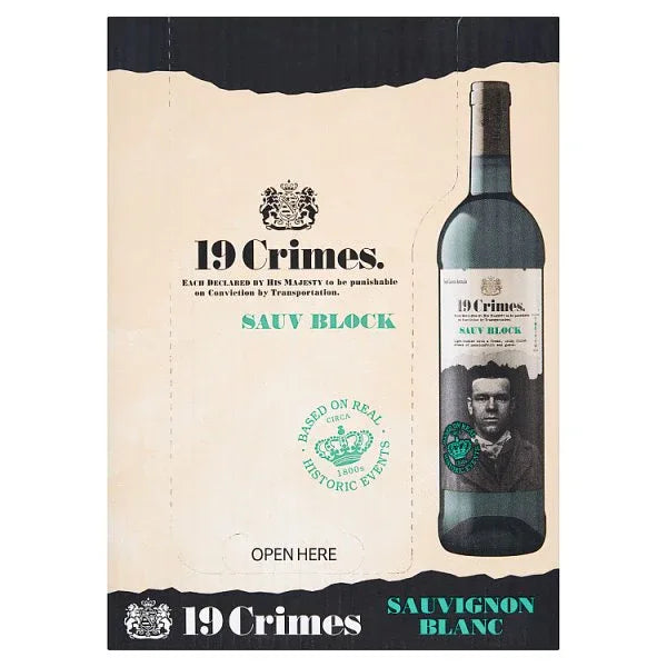 19 Crimes Sauv Block 750ml (Pack of 6) - Bulkbuydirect