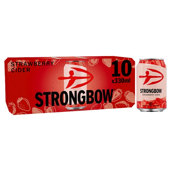 Strongbow Strawberry Cider Cans 10x330ml (Pack of 1)