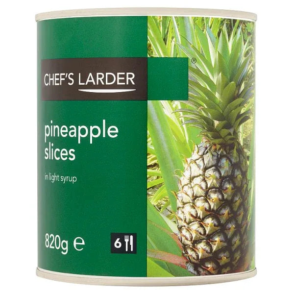 Chef's Larder Pineapple Slices in Light Syrup 820g(Pack of 12) - Bulkbuydirect