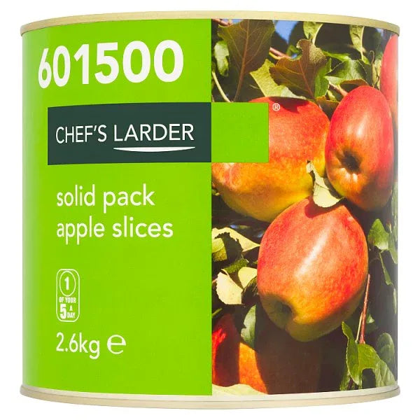 Chef's Larder Solid Pack Apple Slices 2.6kg (Pack of 1) - Bulkbuydirect