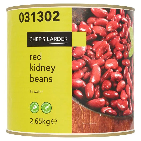 Chef's Larder Red Kidney Beans in Water 2.65kg (pack of 1) - Bulkbuydirect