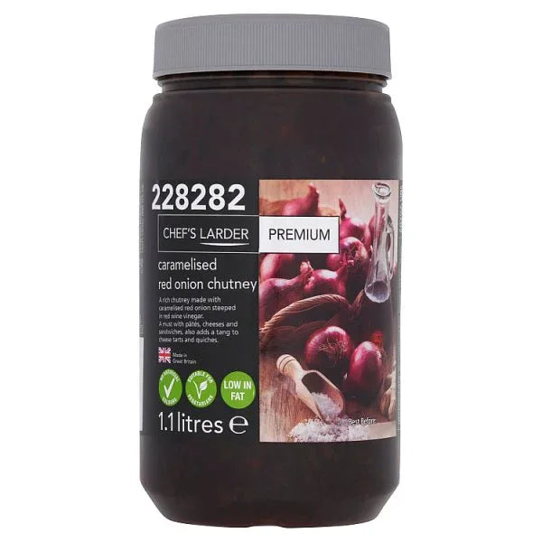 Chef's Larder Premium Caramelised Red Onion Chutney 1.1 Litres (Pack of 6) - Bulkbuydirect