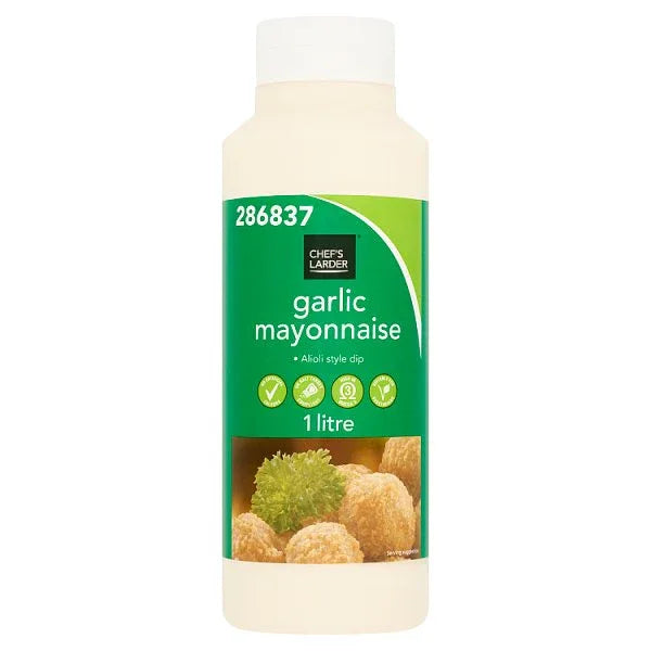 Chef's Larder Garlic Mayonnaise 1 Litre (Pack of 6) - Bulkbuydirect