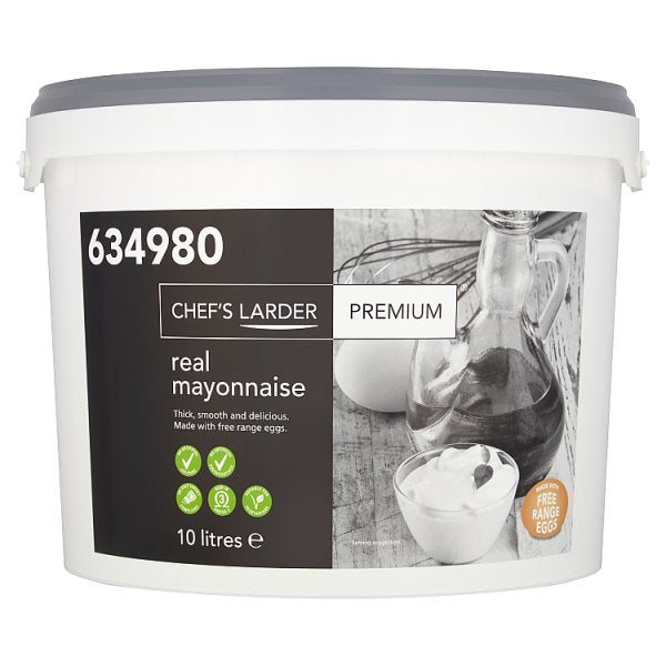 Chef's Larder Premium Real Mayonnaise 10 Litres (Pack of 1) - Bulkbuydirect