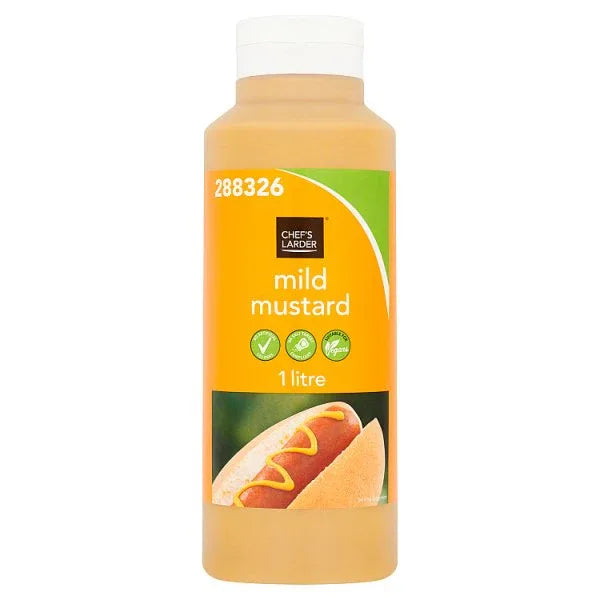 Chef's Larder Mild Mustard 1 Litre (Pack of 6) - Bulkbuydirect