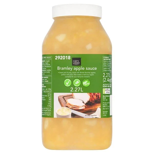 Chef's Larder Bramley Apple Sauce 2.27L (Pack of 2) - Bulkbuydirect