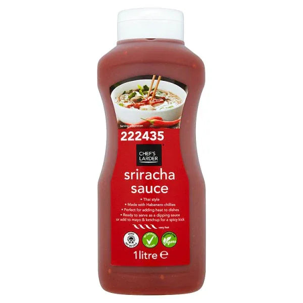 Chef's Larder Sriracha Sauce 1 Litre (Pack of 6) - Bulkbuydirect