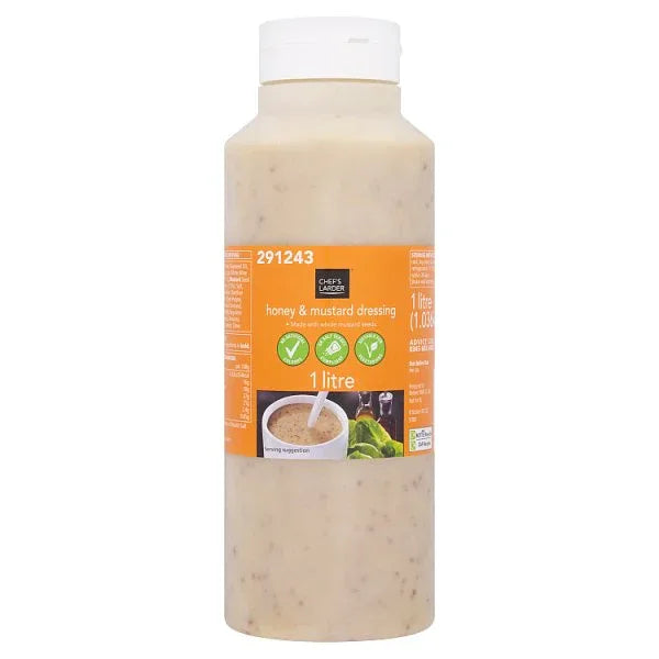Chef's Larder Honey & Mustard Dressing 1 litre (Pack of 1) - Bulkbuydirect