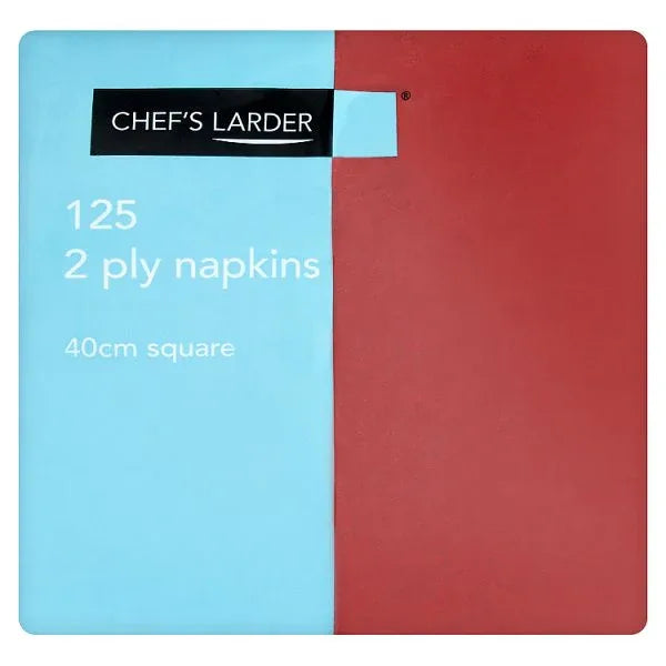 Chef's Larder 125 2 Ply Burgundy Napkins 40cm Square (Pack of 10) - Bulkbuydirect