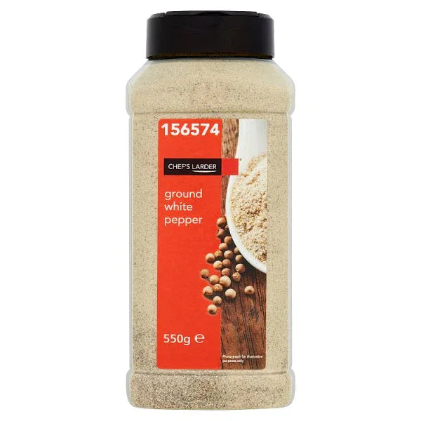 Chef's Larder Ground White Pepper 550g (Pack of 6) - Bulkbuydirect