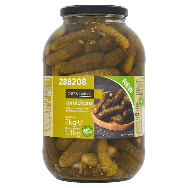 Chef's Larder Cornichons 2kg (Pack of 1) - Bulkbuydirect