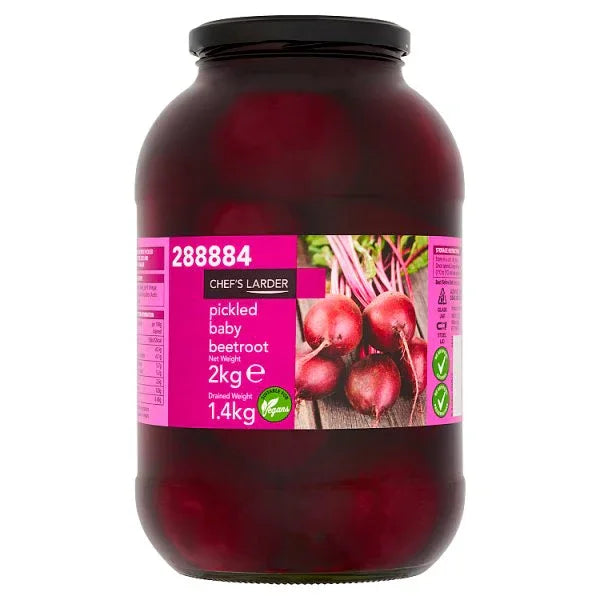 Chef's Larder Pickled Baby Beetroot 2kg (Pack of 6) - Bulkbuydirect