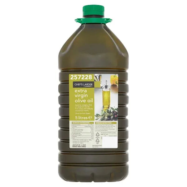 Chef's Larder Extra Virgin Olive Oil 5 Litres (Pack of 3) - Bulkbuydirect