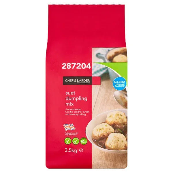 Chef's Larder Suet Dumpling Mix 3.5kg (Pack of 4) - Bulkbuydirect