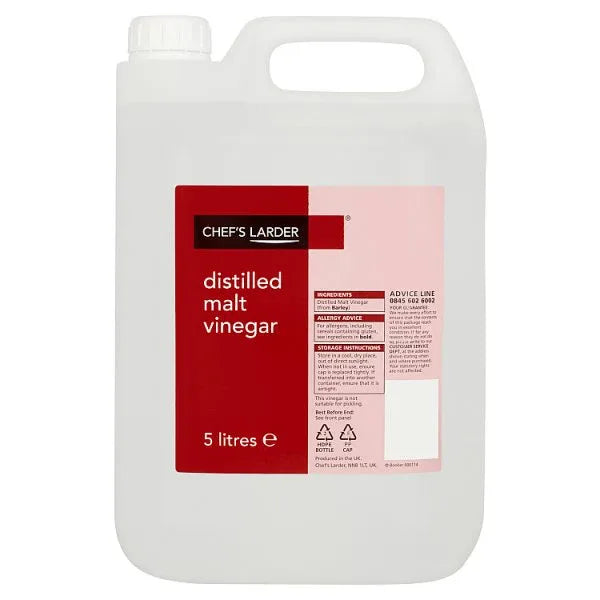 Chef's Larder Distilled Malt Vinegar 5 Litres (Pack of 1) - Bulkbuydirect