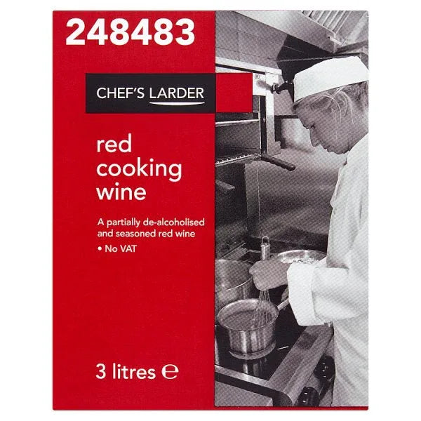 Chef's Larder Red Cooking Wine 3 Litres (Pack of 3) - Bulkbuydirect