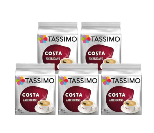 Costa Tassimo Americano Coffee Pods - 80 Servings - Bulkbuydirect