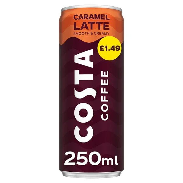 Costa Coffee Caramel Latte 12 x 250ml (Pack of 12) - Bulkbuydirect