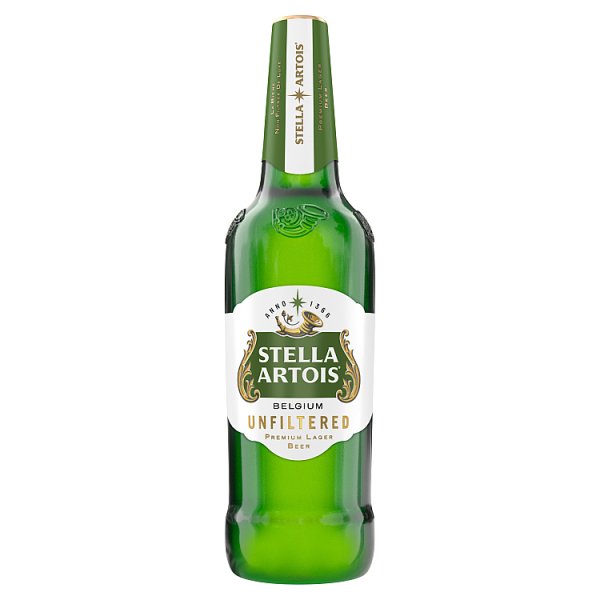 Stella Artois Belgium Unfiltered Premium Lager Beer 12 x 620ml (Pack of 12)