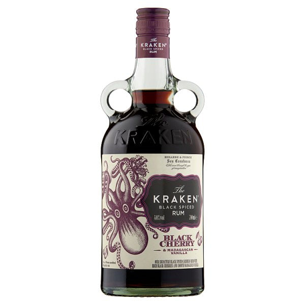 The Kraken Black Spiced Rum Black Cherry & Madagascan Vanilla 70cl (Pack of 1)