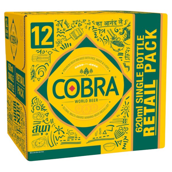 Cobra Premium Beer 12 x 620ml (Pack of 12)
