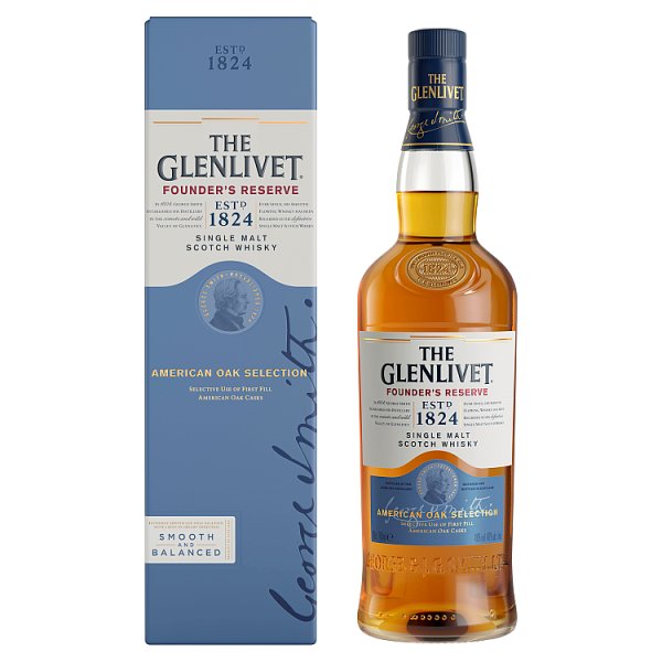 The Glenlivet Founder's Reserve Single Malt Scotch Whisky 70cl (Pack of 6)
