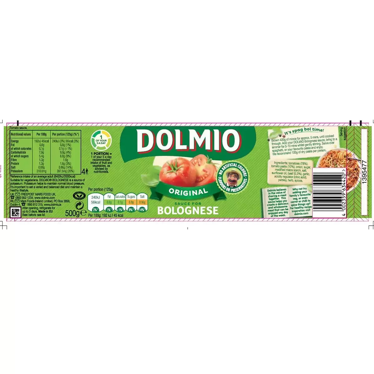 Dolmio Original Bolognese Sauce, 6 x 450g - Bulkbuydirect