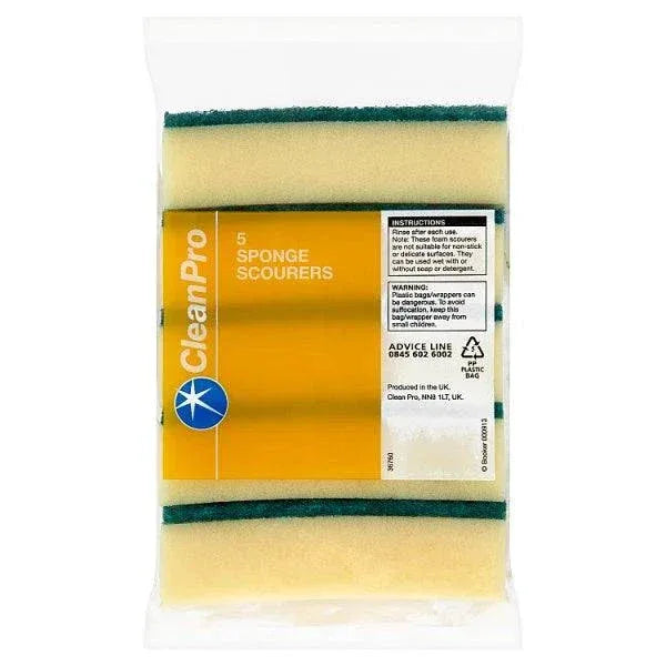 CleanPro 5 Sponge Scourers (Pack of 24) - Bulkbuydirect