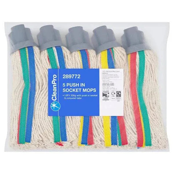 CleanPro 5 Push In Socket Mops (Pack of 1) - Bulkbuydirect